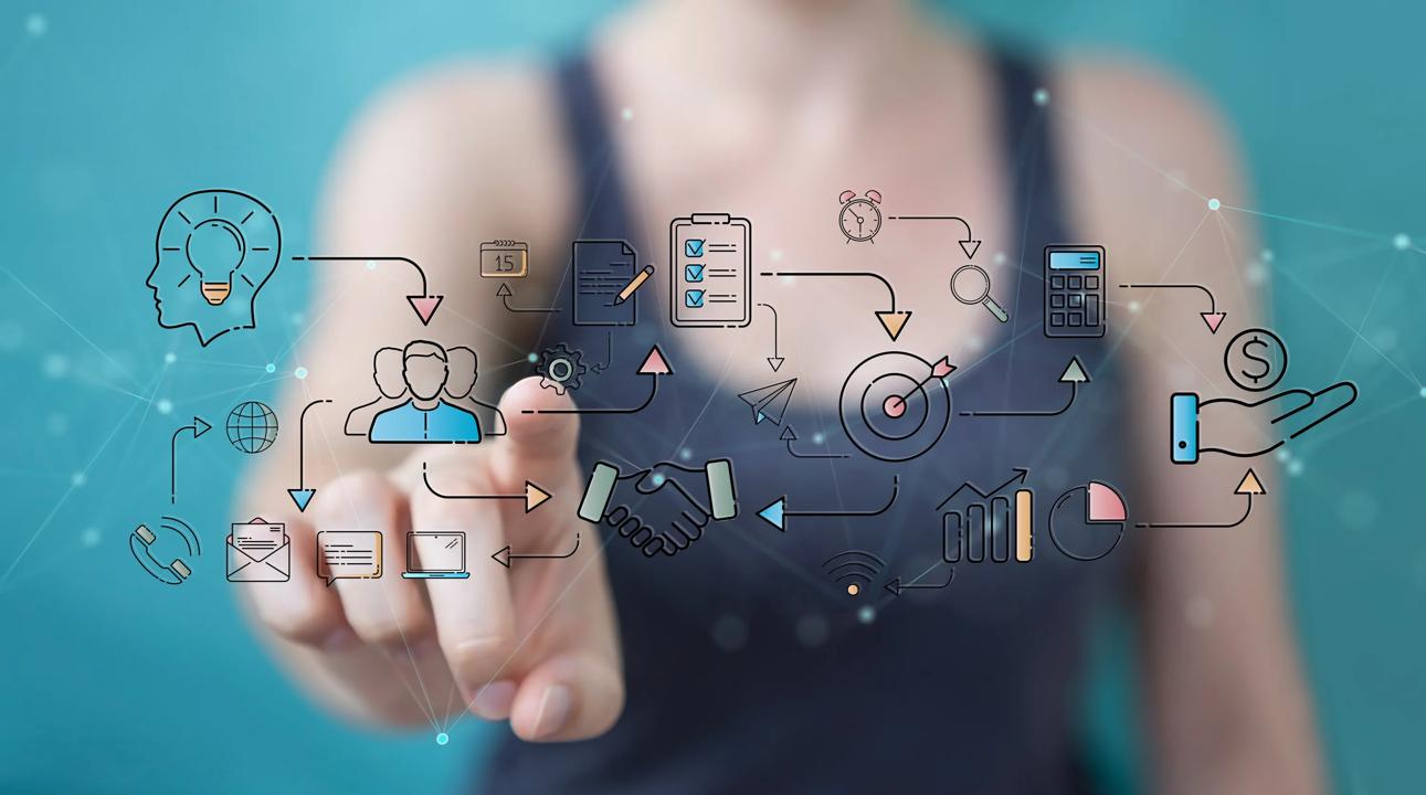 Graphic illustration of a customer experience
