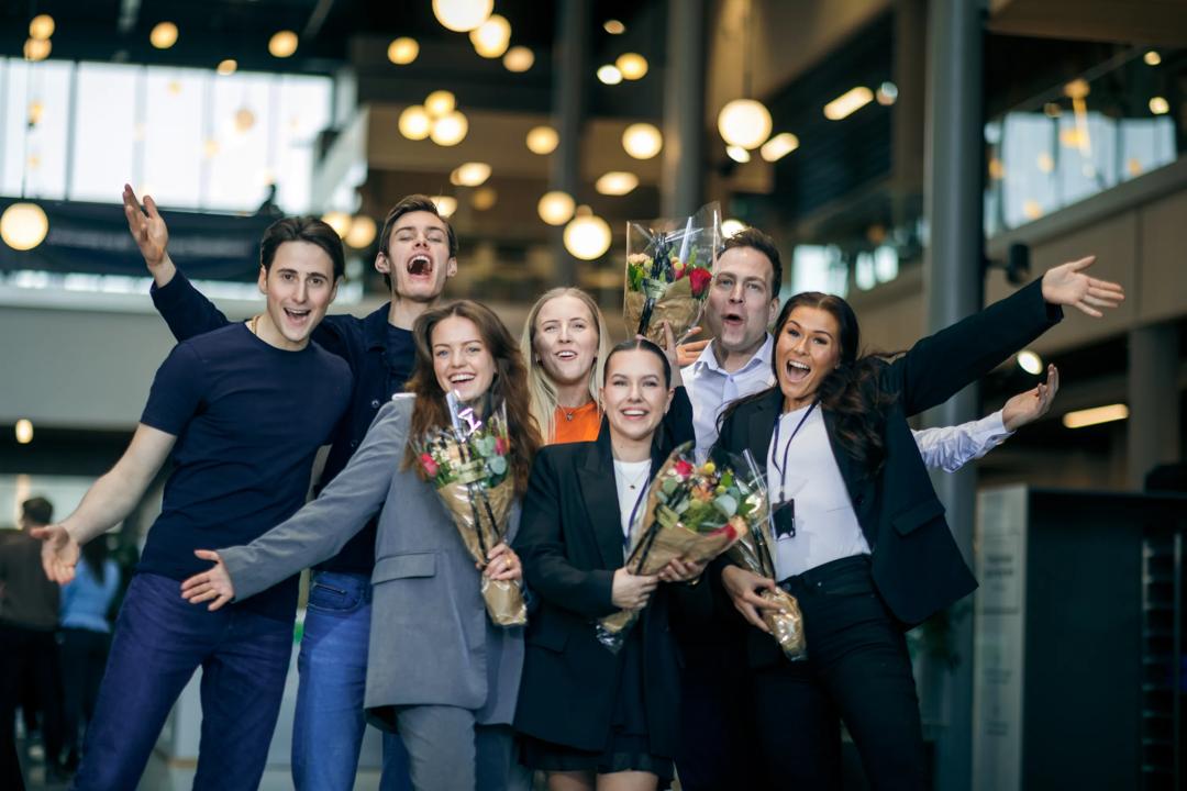Group of students celebrating