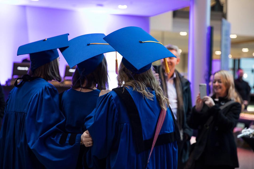 Two students during graduation