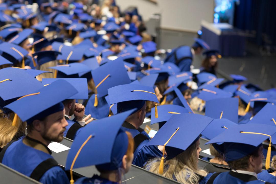 Blå hatter under graduering