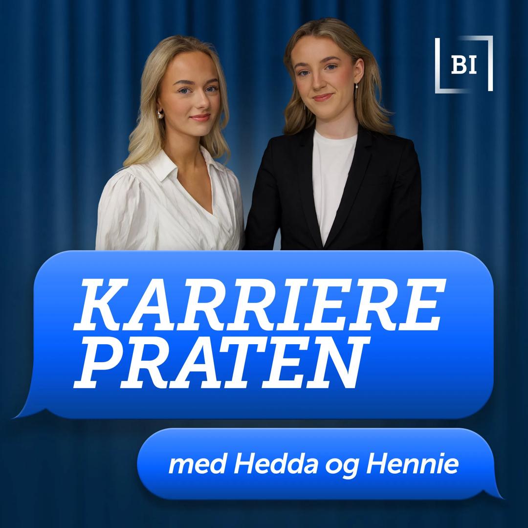 Bilde av Hedda og Hennie med Karrierepraten-logo