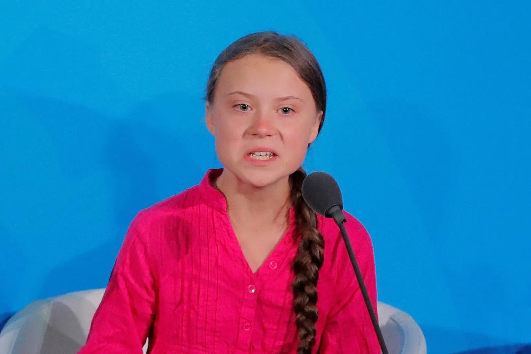 Vi ser en «Gretha Thunberg-effekt» der mediedekning gjenspeiles i kronekursen, skriver Leif Anders Thorsrud. (Foto av Greta Thunberg fra 2019. Foto: Lucas Jackson).