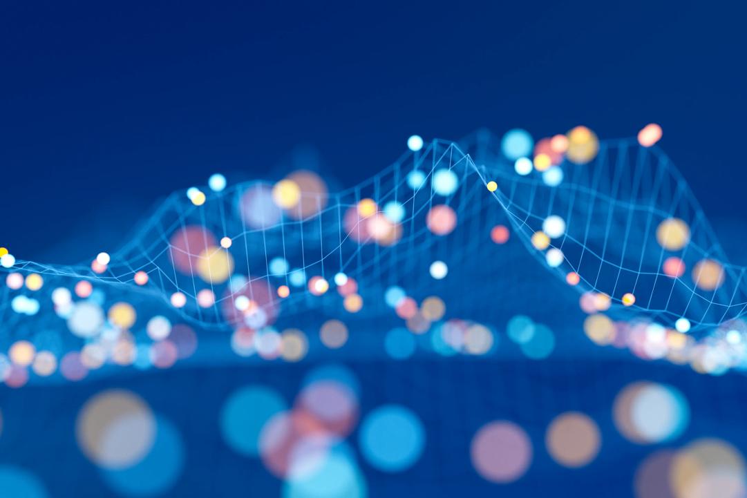 Illustrasjon av abstrakt datavisualisering