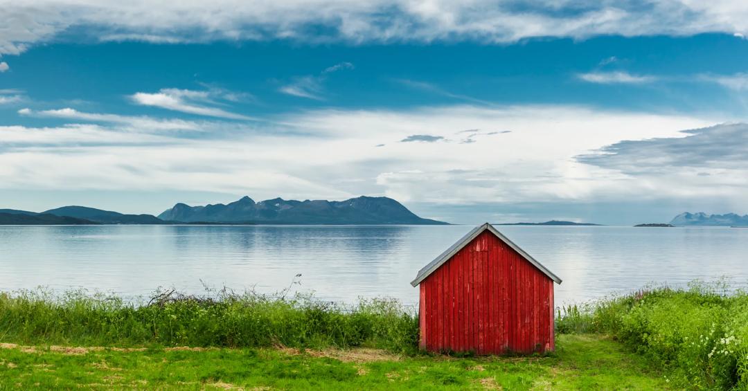 Utsikt fra en øy i Lofoten