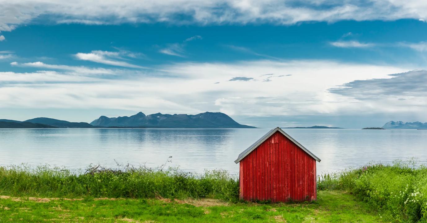 Utsikt fra en øy i Lofoten