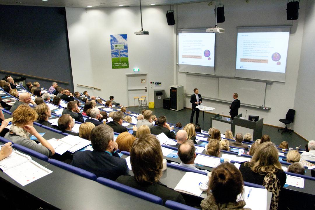 People attending a conference