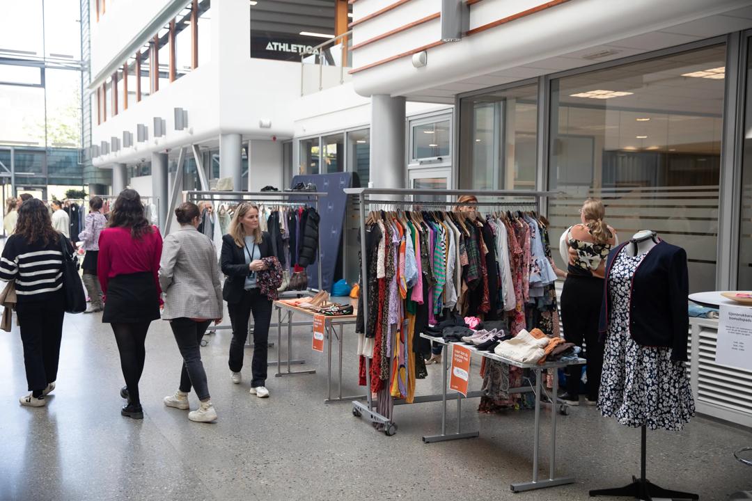 People at the second-hand market in Spring 2024