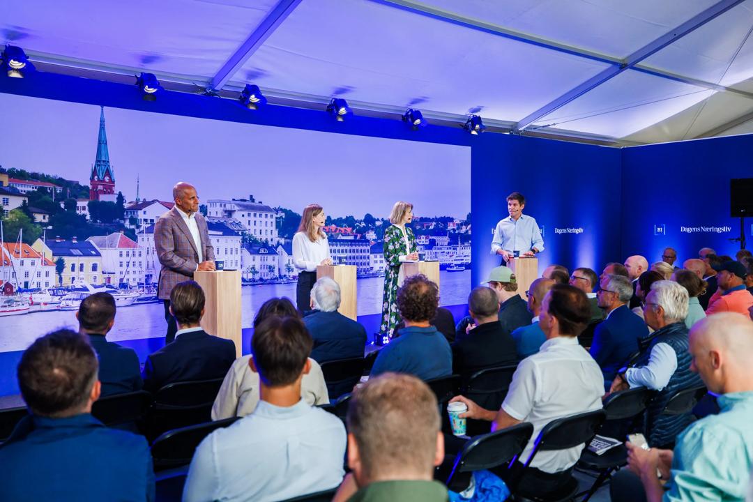 Fire paneldeltakere under Arendalsuka 2024
